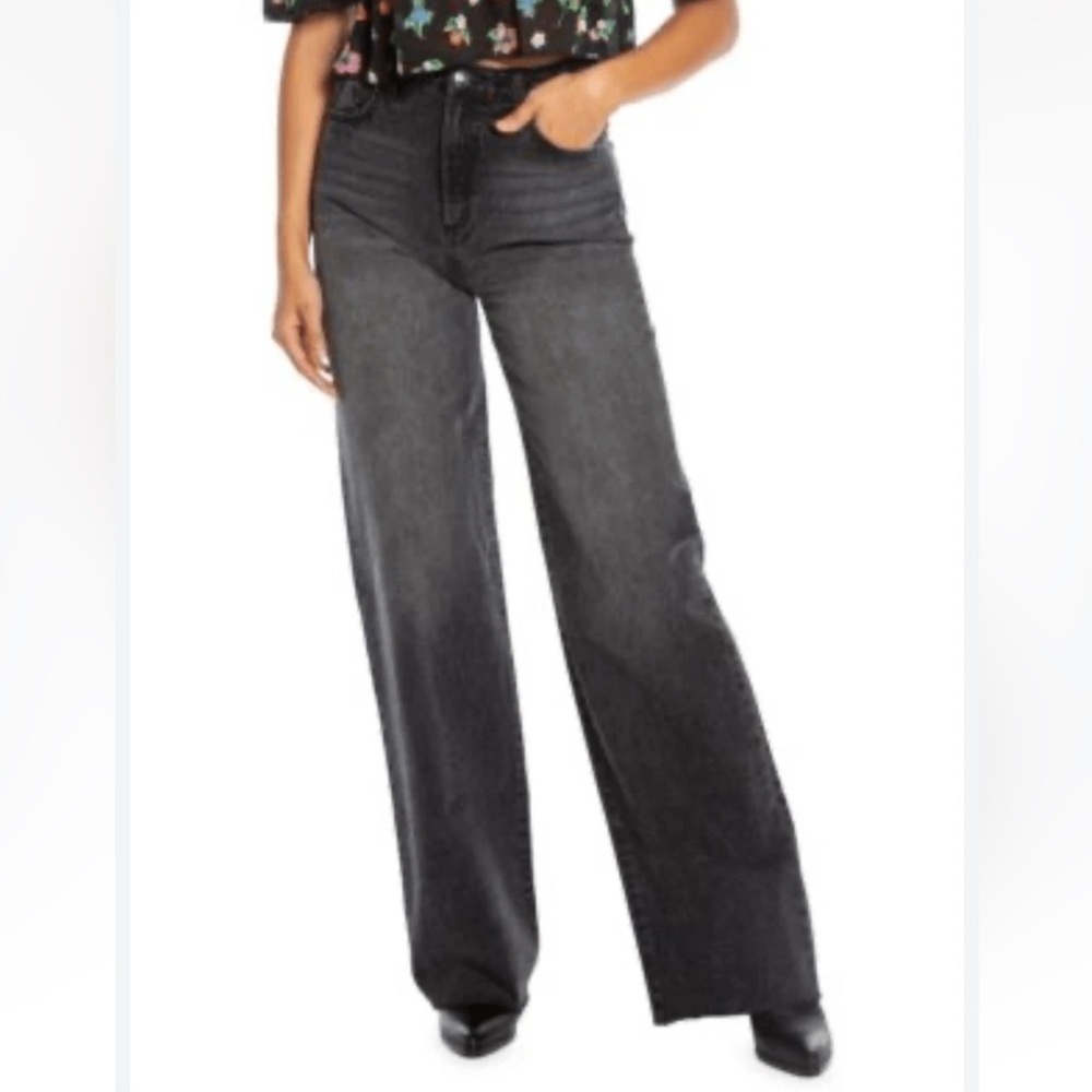 NWT Juicy Couture Wide Leg Jeans in Black Wash Women’s Size 29